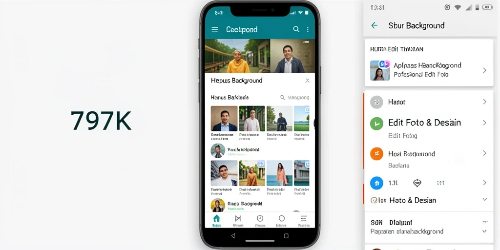 Tampilan antarmuka 797K yang memudahkan penghapusan background.