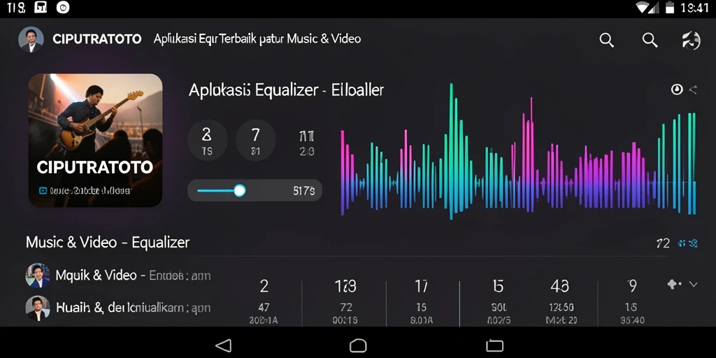 Tampilan antarmuka CIPUTRATOTO dengan pengaturan Equalizer.