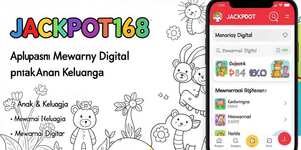 Tampilan antarmuka aplikasi JACKPOT168 dengan berbagai pilihan warna.