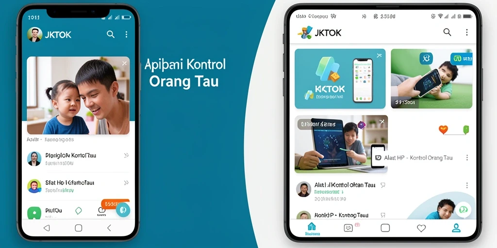 Tampilan antarmuka JKTOK untuk kontrol orang tua yang intuitif.