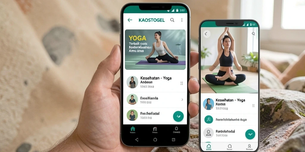 Screenshot KAOSTOGEL menampilkan antarmuka pengguna serta fungsi Yoga yang intuitif.