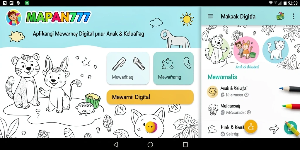 Antarmuka MAPAN777 yang menarik untuk Mewarnai Digital.