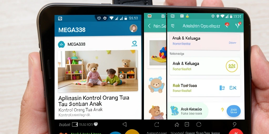 Antarmuka aplikasi MEGA338 untuk kontrol orang tua yang mudah digunakan.