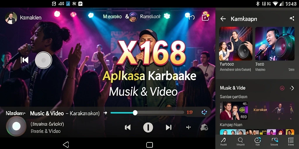 Antarmuka pengguna X168 yang menawan untuk pengalaman Karaoke yang menyenangkan.