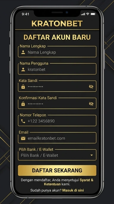 Cara Mudah Registrasi Akun Kratonbet untuk Android